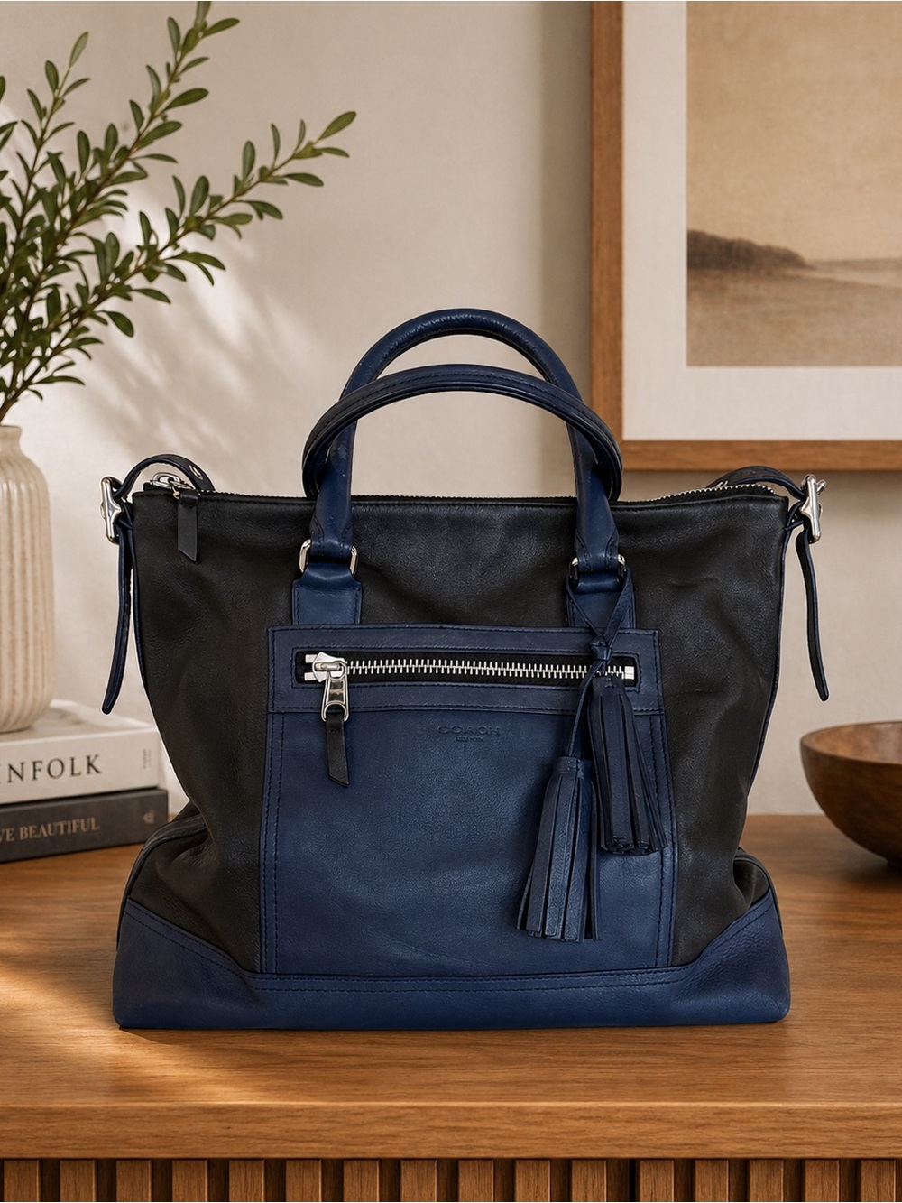 Coach Legacy Color Block Tote Bag
